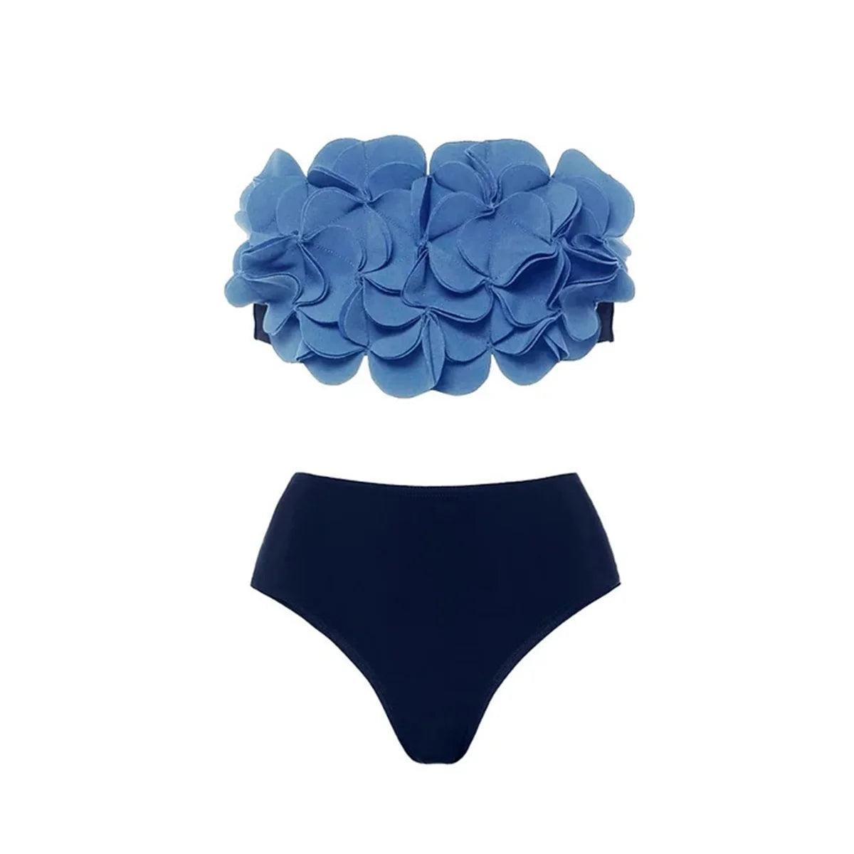 Conjunto de Biquíni Floral e Brilho Acetinado