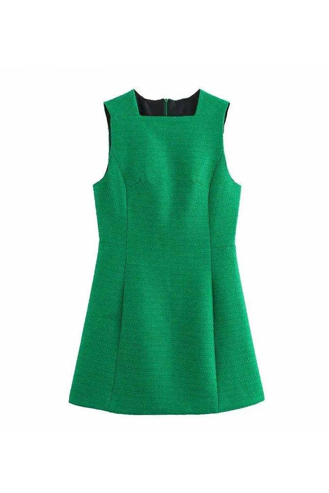 Vestido Tubinho Com decote quadrado - Novidade