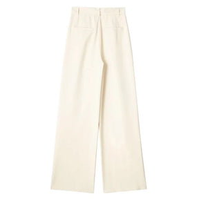 Calça de Alfaiataria Listrada – Cintura Alta e Silhueta Wide Leg Elegante