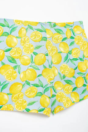 Conjunto Verão – Camisa Estampada com Amarração + Shorts de Cintura Alta