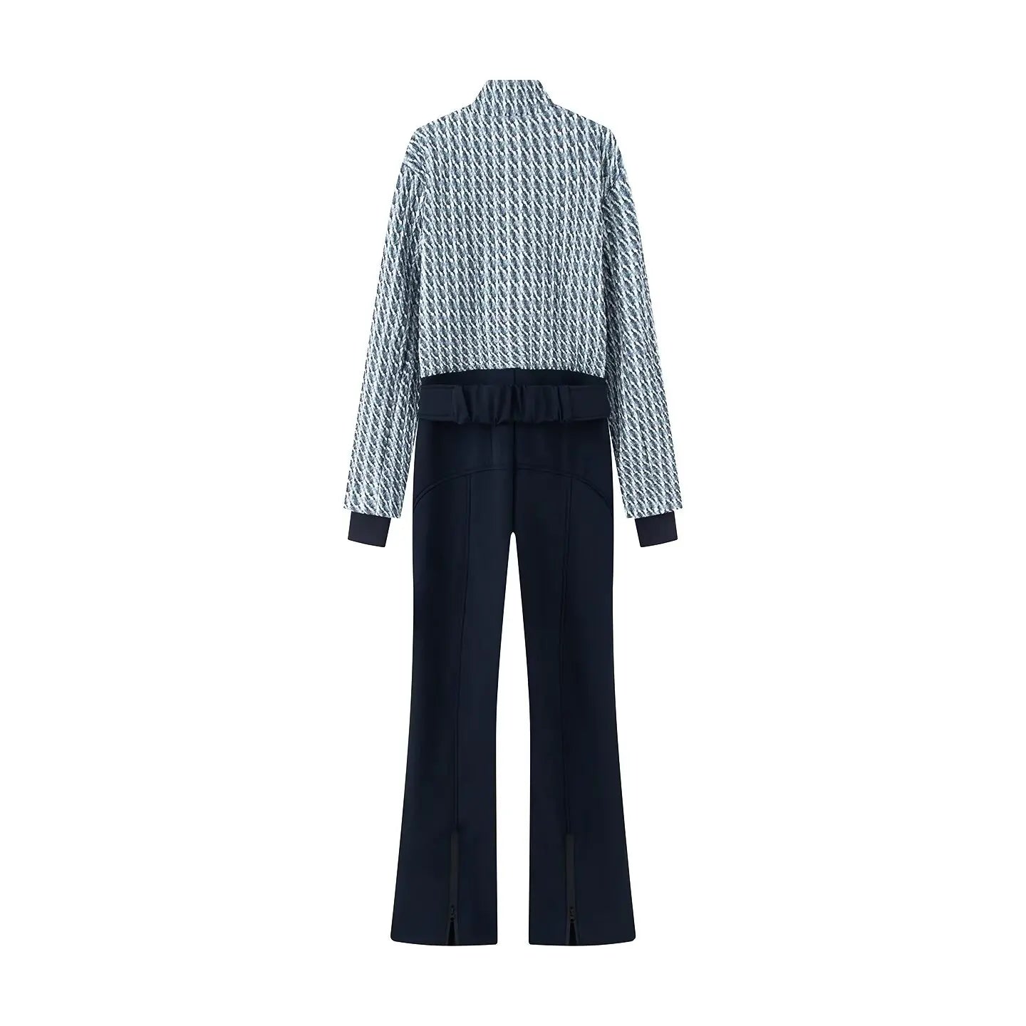 Macacão Feminino Esportivo Elegante – Proteção Térmica, Cintura Alta e Fechamento em Zíper impermeável