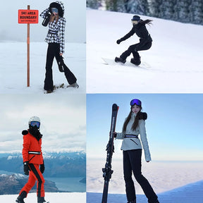 Jaqueta Feminina de Inverno para Ski e Snowboard – impermeável, Capuz e Tecnologia Corta-Vento