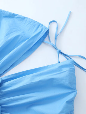 Vestido midi com flor - fluido novidade