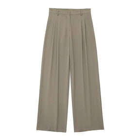 Conjunto Colete Halter Sem Mangas com Bolsos + Calça Pantalona Cintura Alta, Look Executivo Moderno