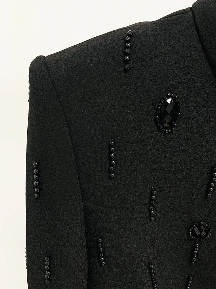 Conjunto Bordado Com cristais - Saia e Blusa gola