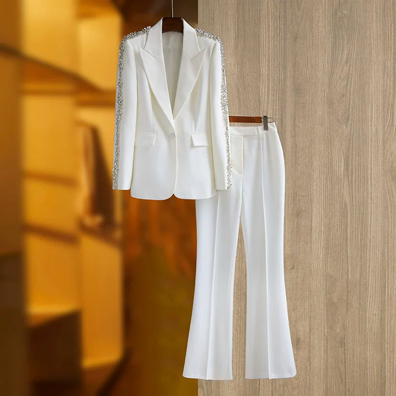 Conjunto Luxo Office - bordado com cristais