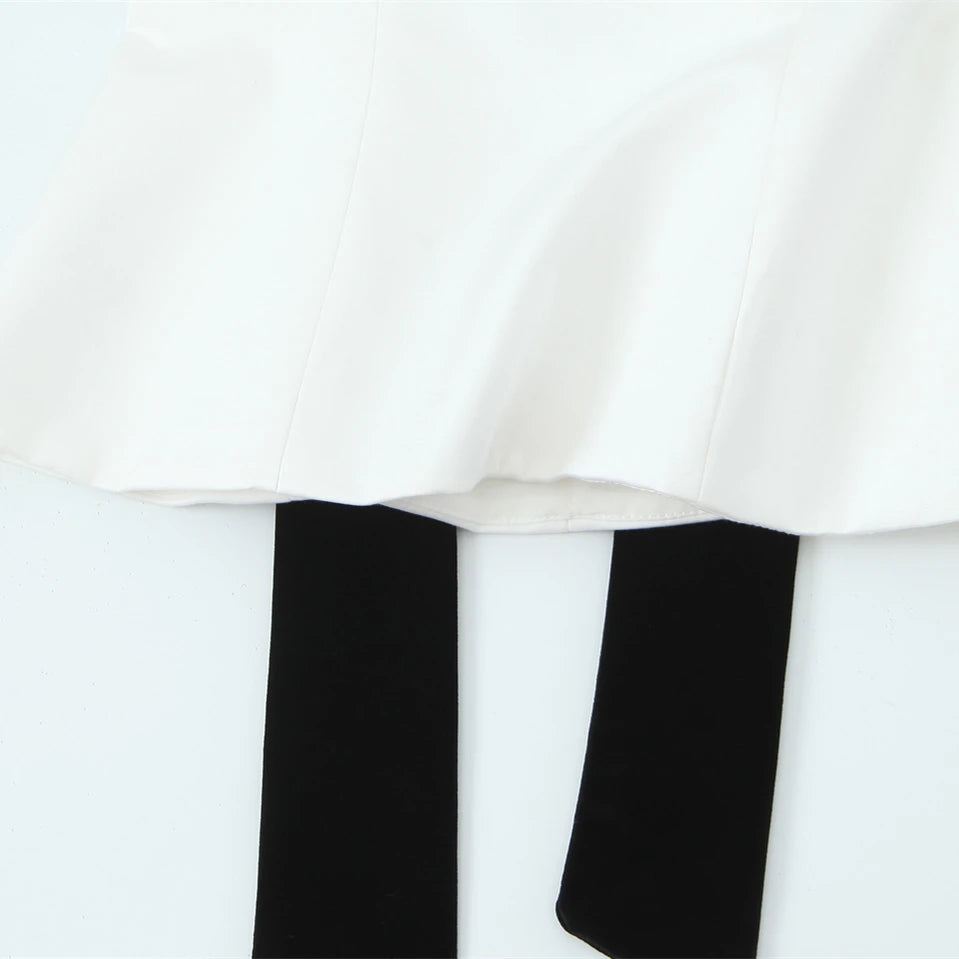 Blusa Sem Alças com Laço - Top Cropped Branco Estilo Chic