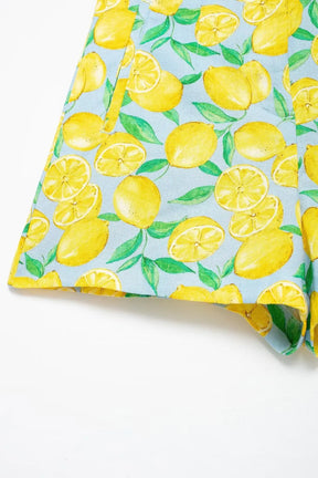 Conjunto Verão – Camisa Estampada com Amarração + Shorts de Cintura Alta