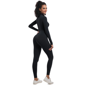 Macacão Fitness Feminino com Zíper Frontal – Modelagem Anatômica e Performance Elegante