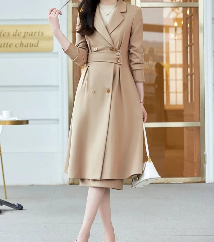 Conjunto Alfaiataria Sobretudo e saia - Alta costura