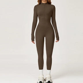 Macacão Térmico de Inverno com Forro Aconchegante e Modelagem Esculpida – Peça Única para Treino, Conforto e Estilo