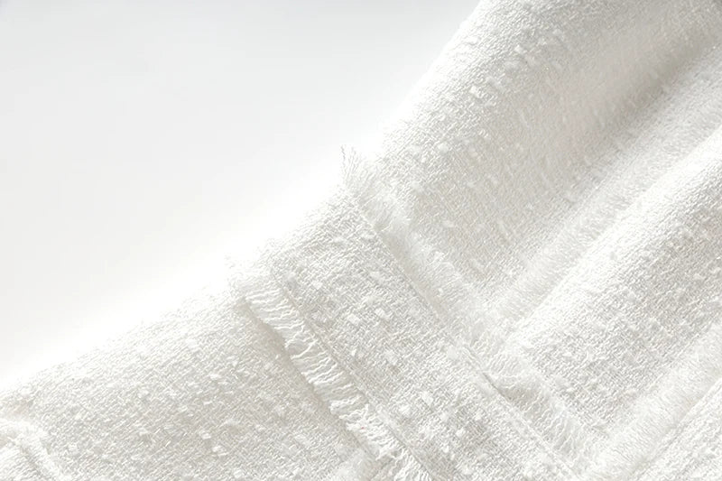 Vestido tweed tecido de luxo qualidade