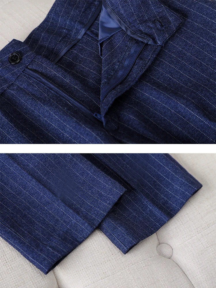 Conjunto Blazer Alongado Com Risca Giz