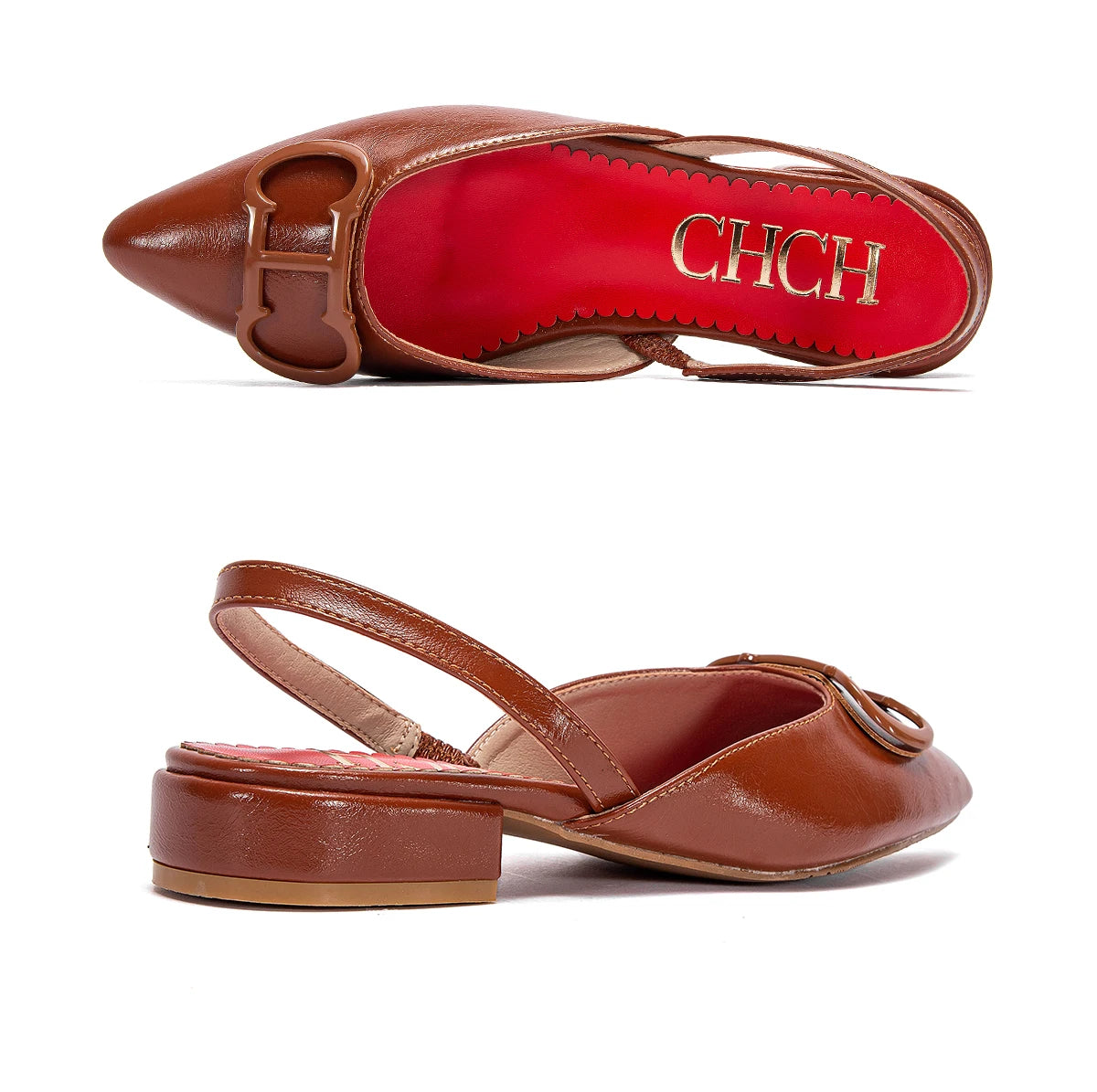 Sandálias CHCH – Salto Baixo, Confortáveis e Elegantes