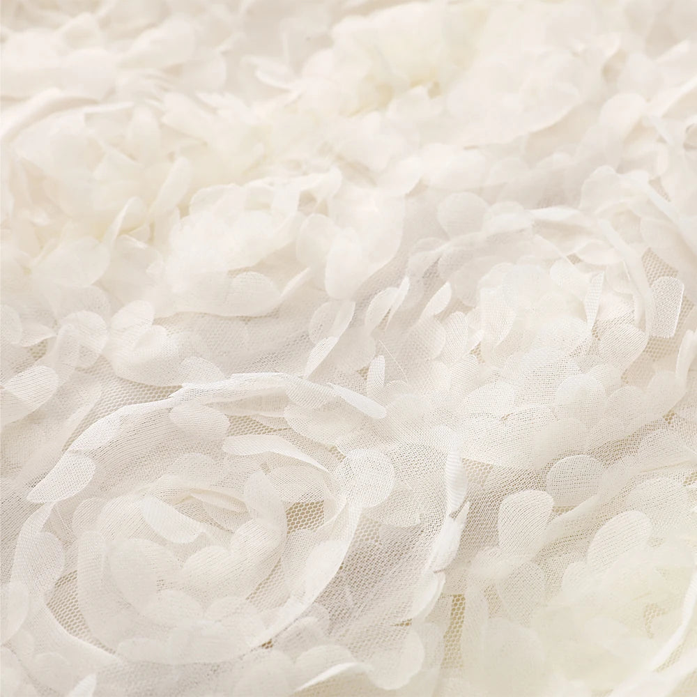 Vestido Longo Elegante com Decote V e Flores 3D – Modelo Slim, Sem Mangas, Midi/Maxi