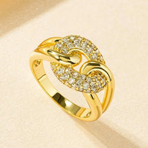 Anel de Luxo – Banhado a Ouro 14k