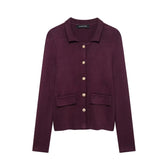 Conjunto Feminino Minimalista em Tricô – Jaqueta + Saia | Look Elegante