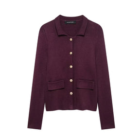 Conjunto Feminino Minimalista em Tricô – Jaqueta + Saia | Look Elegante