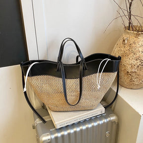 Bolsa Palha Trançada - Elegância e Sofisticação