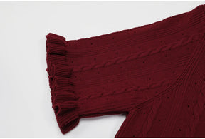 Conjunto Elegante em Tricot com Manga Curta e Saia