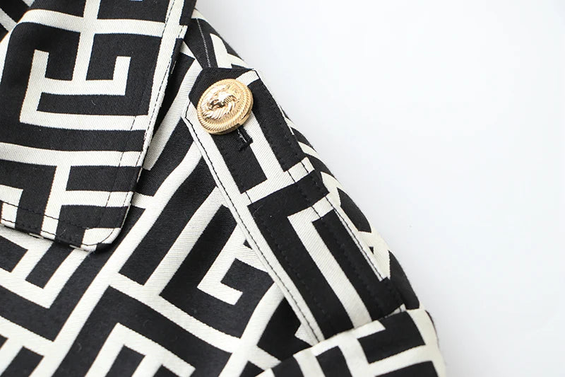 Trench Coat Luxo Tecido Estruturado - Monograma