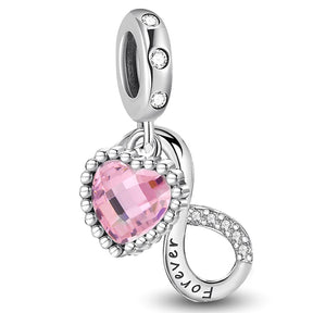 Berloque de Prata 925 – Coração, Flor, Trevo e Tartaruga