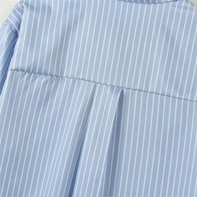 Camisa Listrada  Detalhe Bordado – Design Retrô e Elegância Atemporal