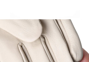 Luvas Femininas em Pelica (Couro de Ovelha) com Forro Aveludado e Toque para Tela – Elegância de Inverno