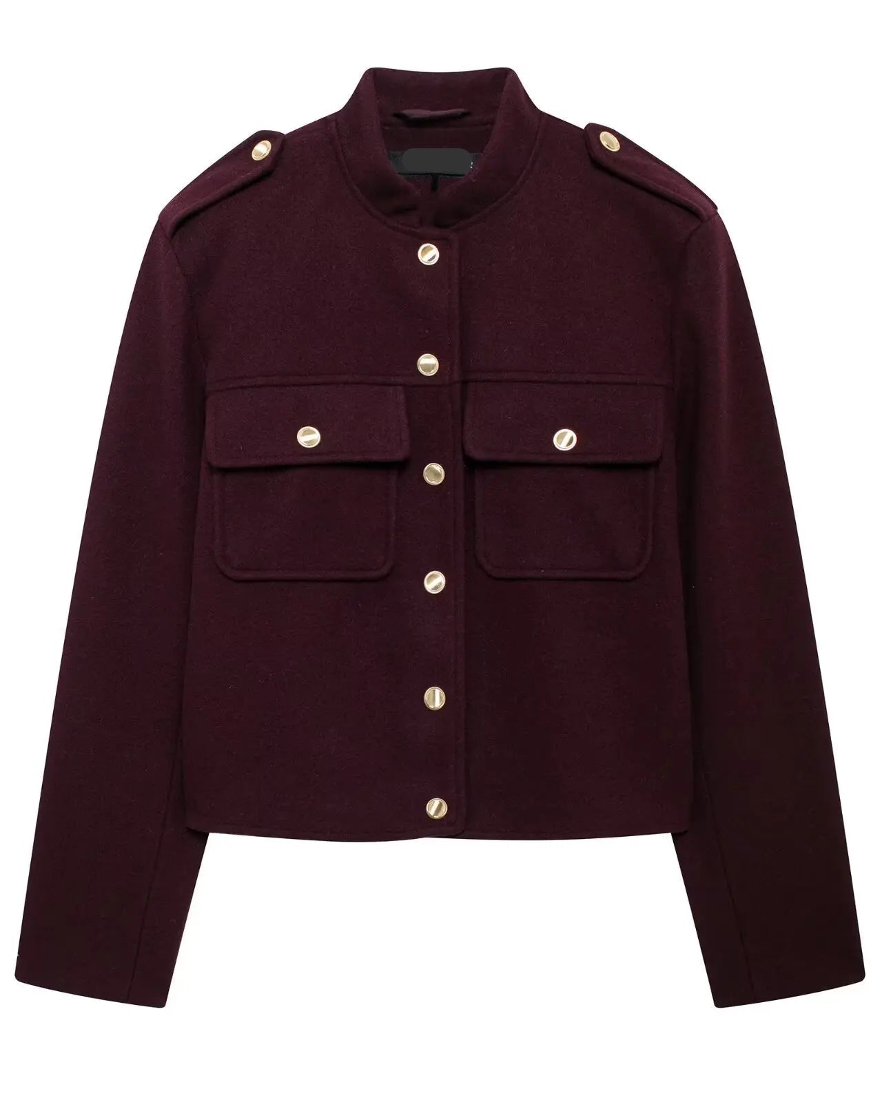 Jaqueta em Tweed Texturizado – Corte Reto e Botões Dourados