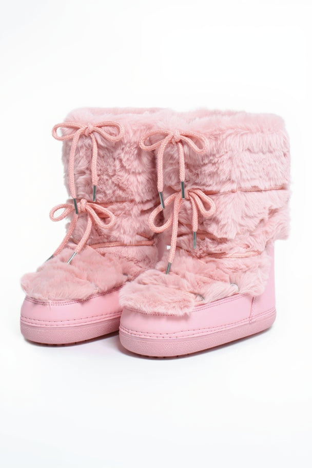 Botas de Neve com Peles Sintéticas – Plataforma Elegante e Conforto Aveludado