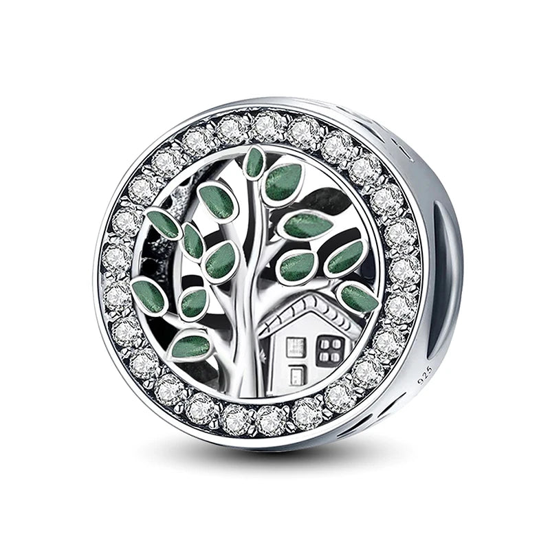 Berloque de Prata 925 – Coração, Flor, Trevo e Tartaruga