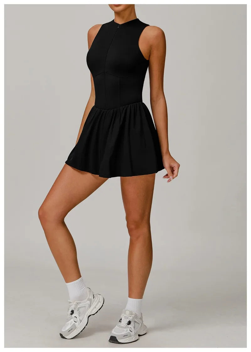 Vestido Esportivo com Saia Integrada – Conforto, Antiamassado e Secagem Rápida