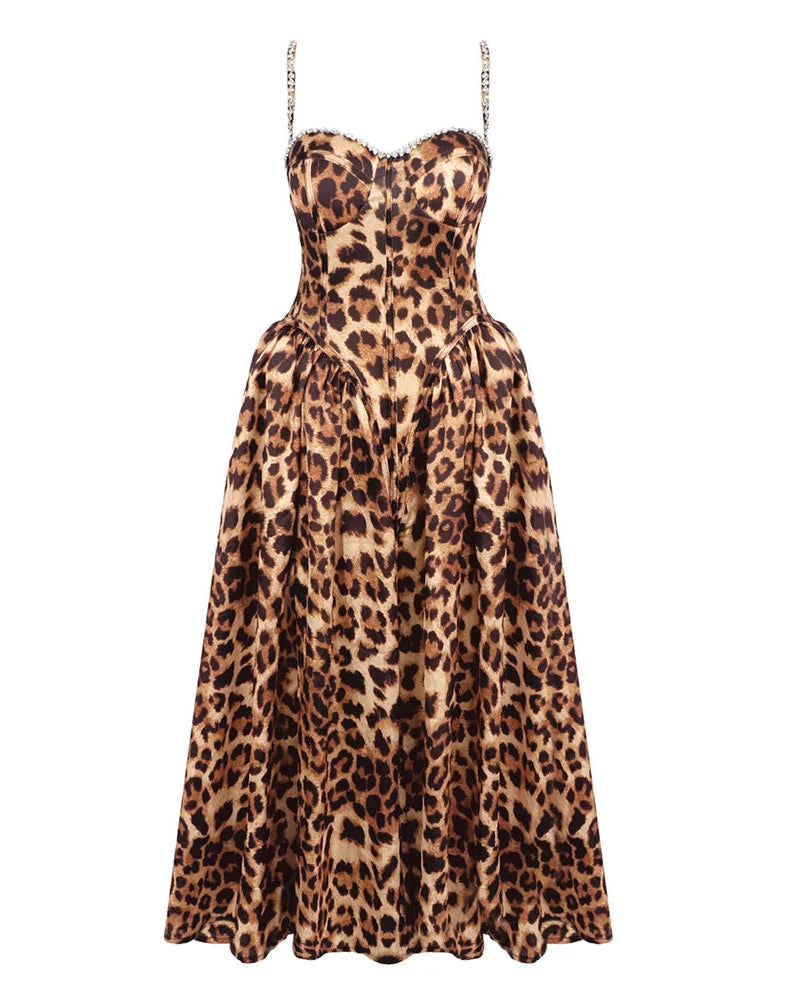 Vestido Longo Bodycon com Pedrarias e Alças Finas