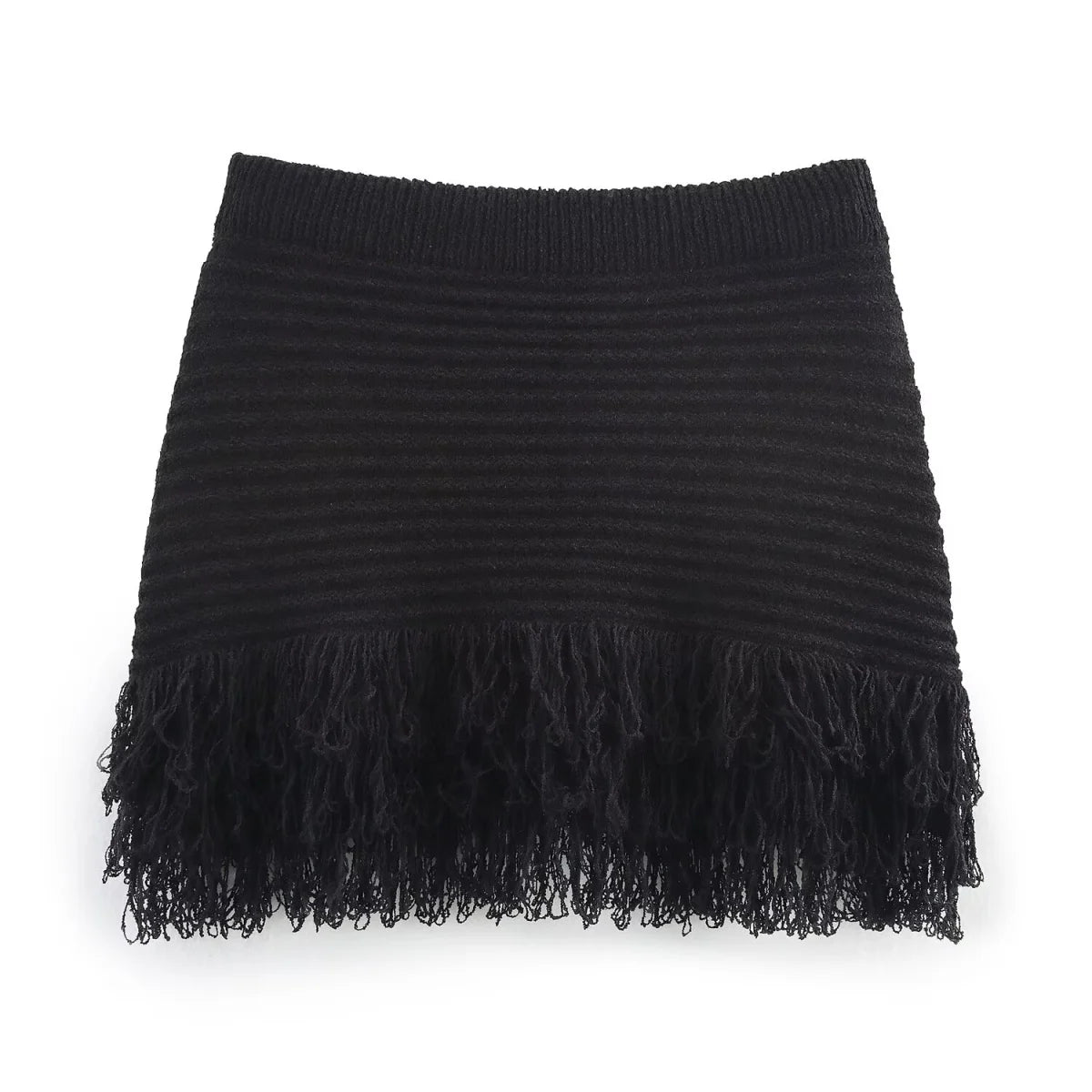 Conjunto em Tricô Vazado – Saia Mini + Camisa