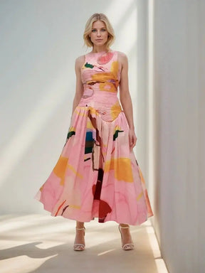 Vestido estampa floral - Midi Verão