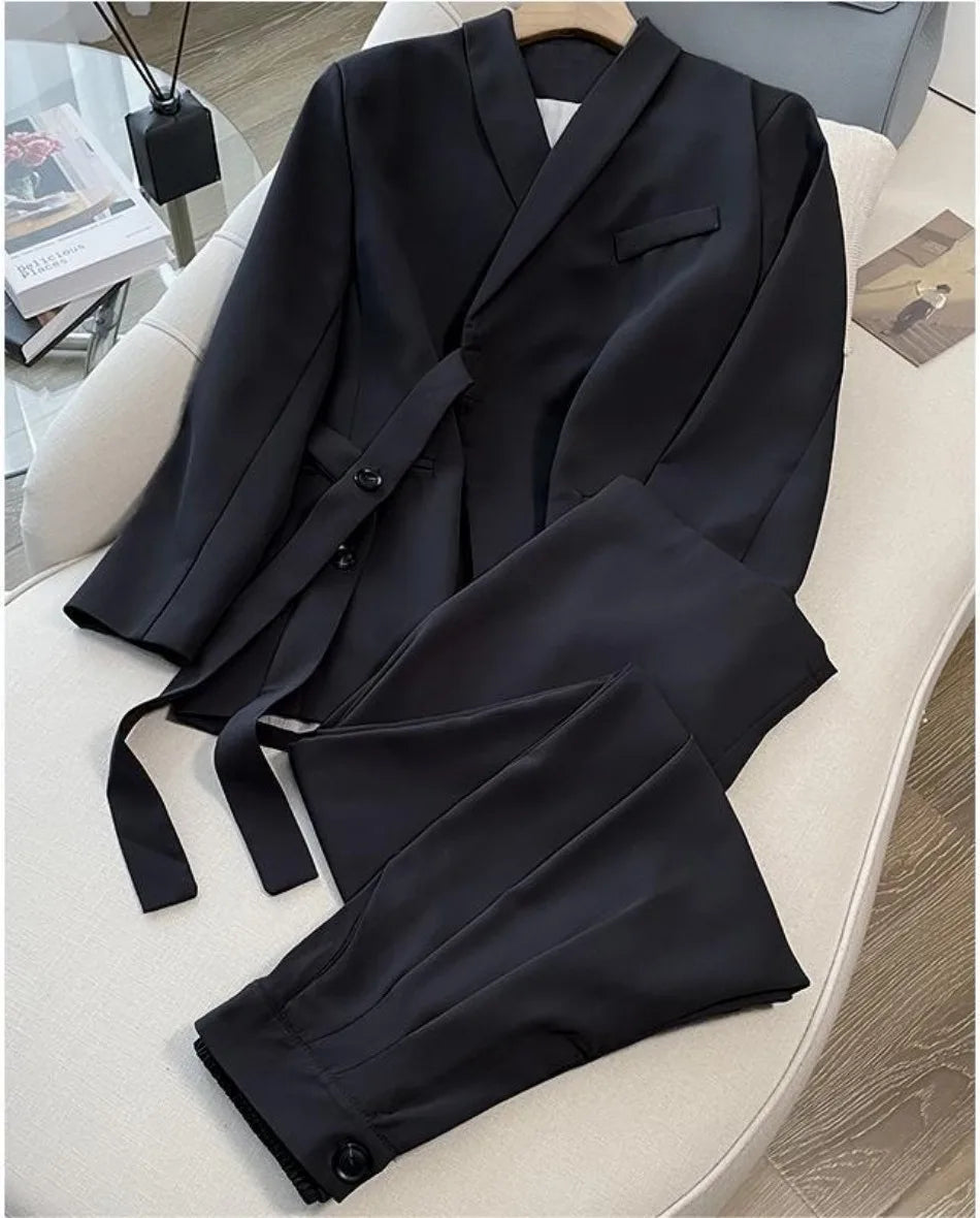 Conjunto Blazer Com Botão e faixa lateral