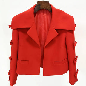 Blazer com Laço e Detalhes na Manga