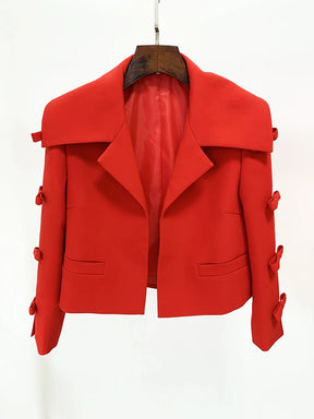 Blazer com Laço e Detalhes na Manga