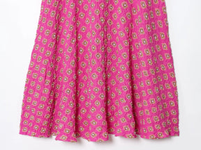 Conjunto Essence – Top Estampado em Favo & Saia Midi de Cintura Alta