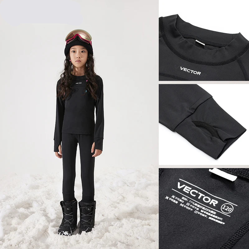 Conjunto Térmico Infantil Ultra Suave: Camada Base de Secagem Rápida