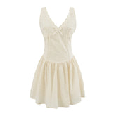 Vestido Prairie Chic – Floral Bordado, Mini, Verão