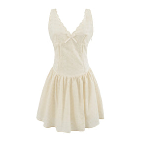 Vestido Prairie Chic – Floral Bordado, Mini, Verão