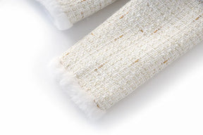 Blazer Tweed Com Cinto - Elegante