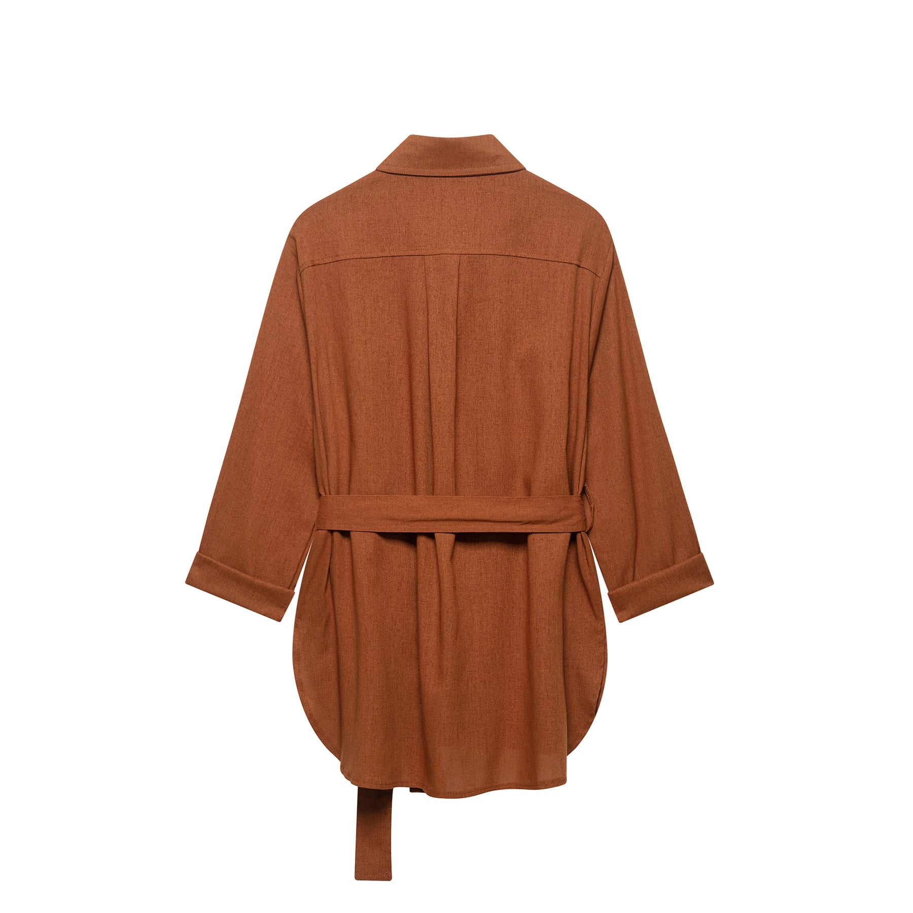 Conjunto Casual Feminino com Cinto, Camisa de Linho e Calça