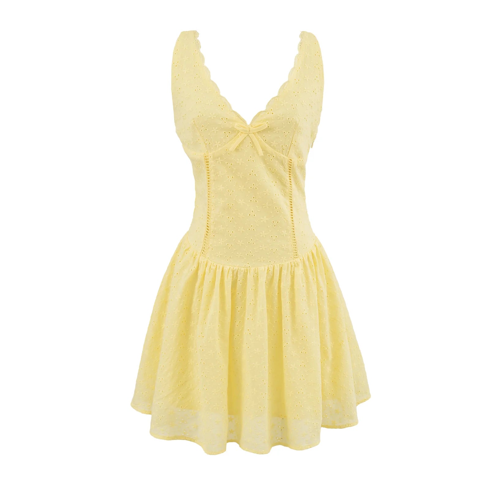 Vestido Prairie Chic – Floral Bordado, Mini, Verão