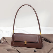 Bolsa de Ombro – Couro Ecológico, Estilo Luxo, Pequena e Elegante, Modelo Underarm/Clutch