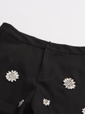 Conjunto de Alfaiataria Escultural com Blazer e Calça com Cristais