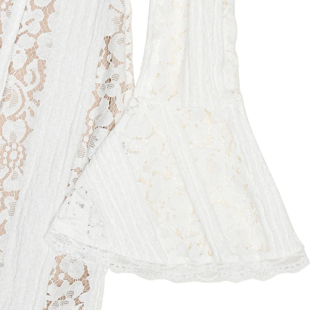 Vestido Longo Ombro a Ombro com Renda — Elegância Atemporal