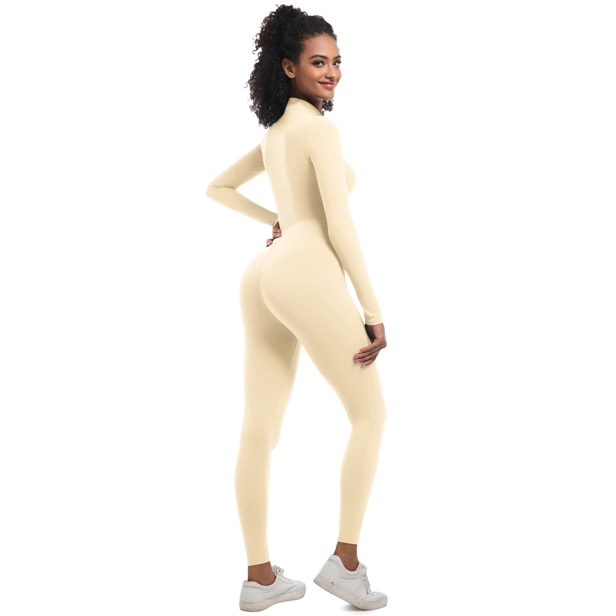 Macacão Fitness Feminino com Zíper Frontal – Modelagem Anatômica e Performance Elegante