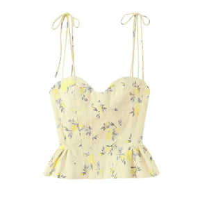 Corset Alta Costura com Estampa Floral